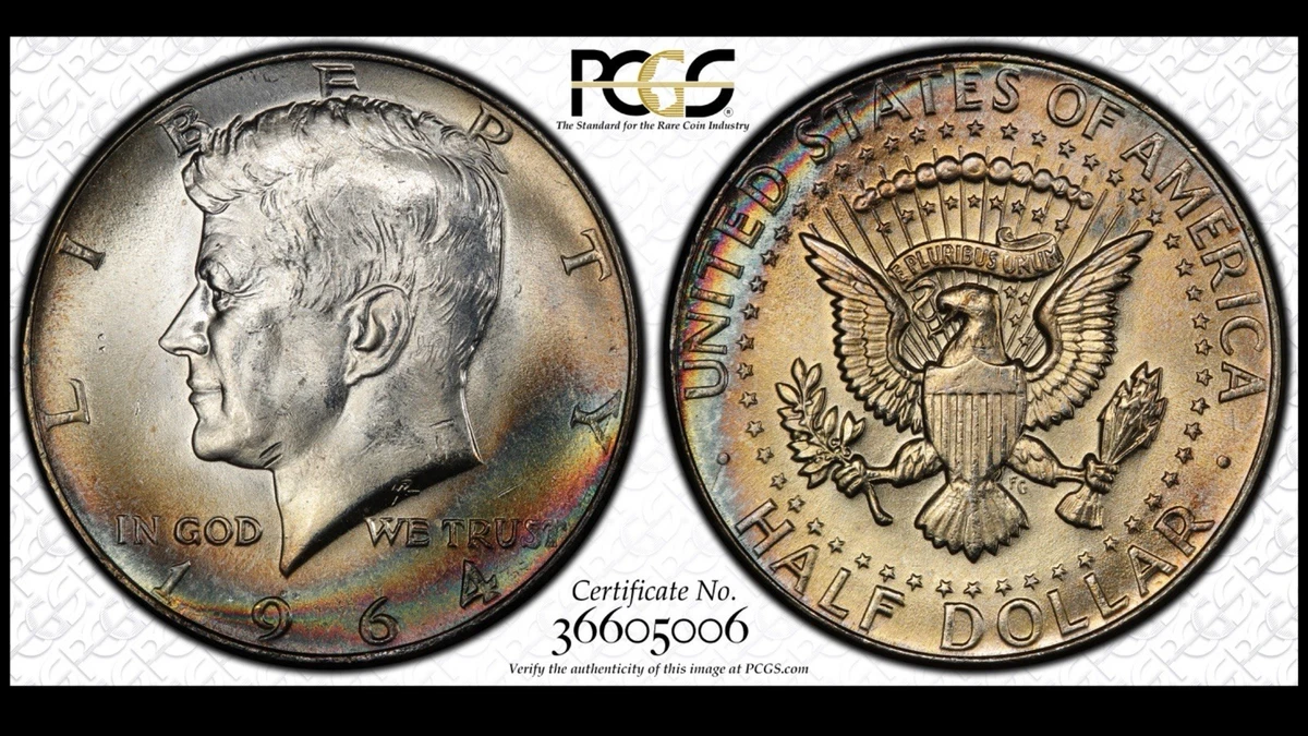 PCGS Certified MS 64 Graded 1964 Kennedy US Half Dollars (1964-Now