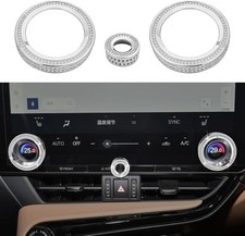 CONGCONG 3PCS Bling AC Control Knob Covers Fit for Lexus NX RX GX