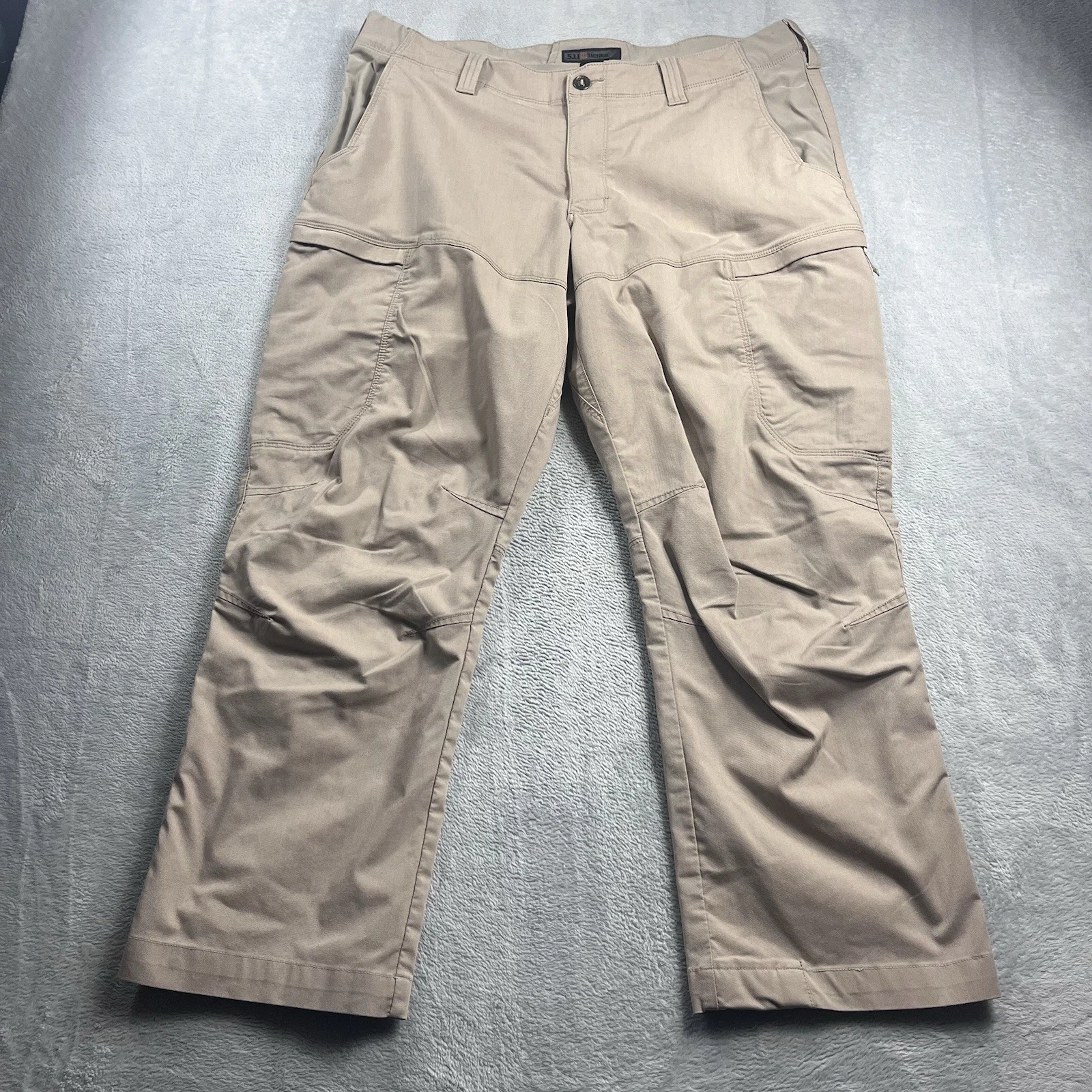5.11 511 Tactical Pants Men 40x27* Apex Beige Cargo Stretch Camp Hike Fish