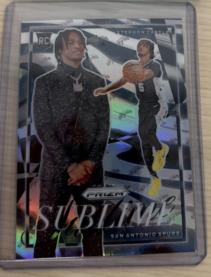 CASE HIT 🔥 STEPHON CASTLE RC SSP 2024-2025 Panini Prizm Silver Sublime Rookie