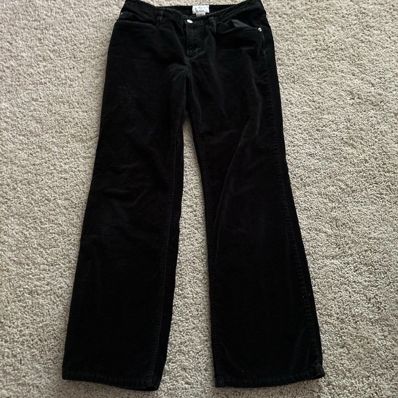 Loft Size 6P VELOUR Trouser Black Pre-owned Dress Pant Excellent Condition