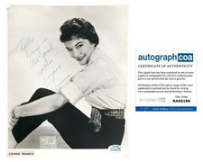 Connie Francis Signed Autographed 8x10 Photo ACOA