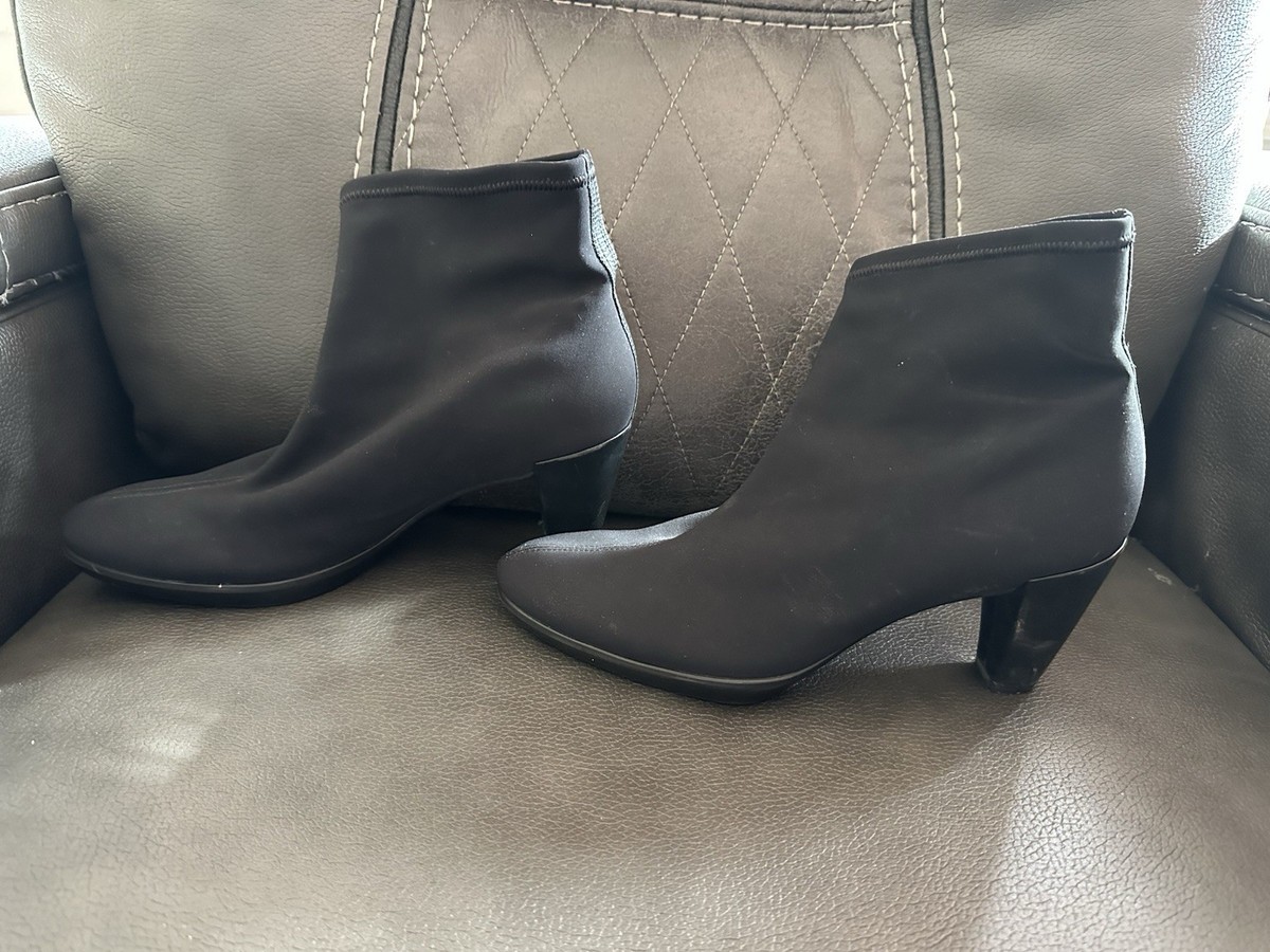 Ecco Women's Soft Ankle Boot Size 37 Chic Easy Slip On