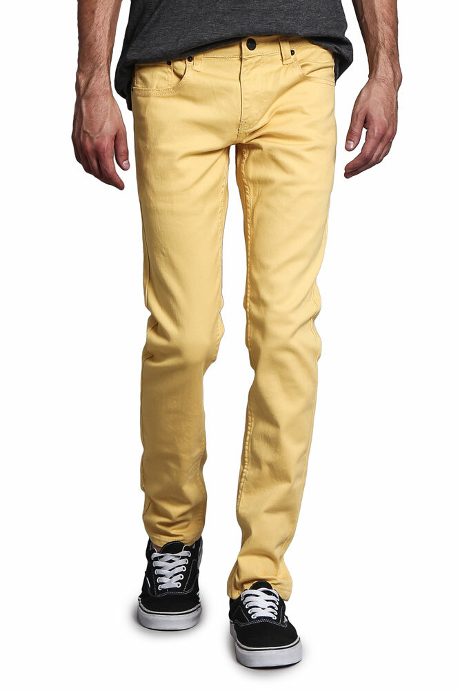 Victorious Men's Spandex Color Skinny Jeans Stretch Colored Pants   DL937-PART-3