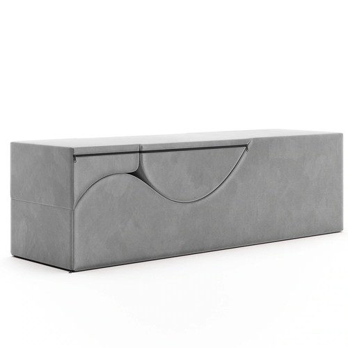 New Grey Chair Yoga Chaise Velvet Seat Couple Fun Making Gift Concealed Love Sex - Picture 7 of 9