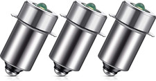 3 Pieces 3-6V LED Flashlight Bulb Replacement Bulb 3W DC3V P13.5S LED Flashlight