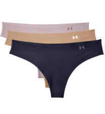 Under Armour UA Women  s Underwear Multi 3-Pack Pure Stretch Thong Size XL NEW