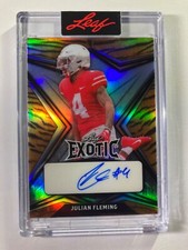 2022 Leaf Exotic Julian Fleming Tiger 2/10 Auto Rookie Card BUCKEYES!!!