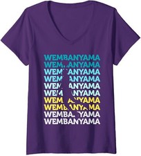 Wembanyama Basketball Amazing Gift Fan Sports Ladies' V-Neck Tshirt