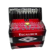 Excalibur Super Classic PSI Series Red Fade 60 Bass Piano Accordion