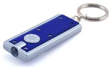small LED 2" Key Chain Bright FLASHLIGHT bright Blue w/ batteries Rayovac