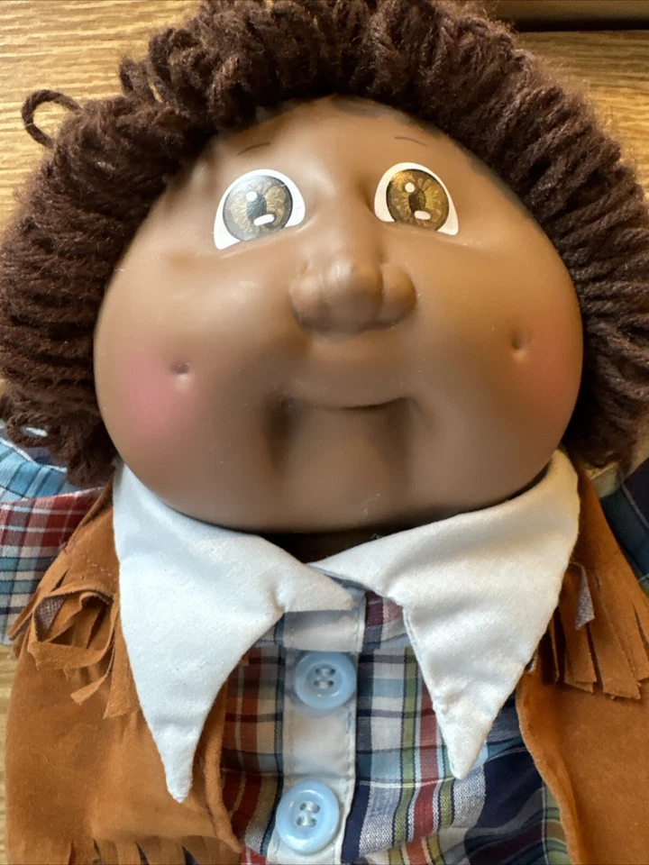 De colección 1978-82 Cabbage Patch Niños Sheriff Vaca Niña Ojos Marrones. Sin sombrero, sin caja Foto 3 de 4