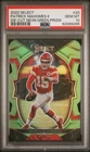 2022 Select Patrick Mahomes #'d/299 PSA 10 GEM Die-Cut Neon Green Prizm POP 11