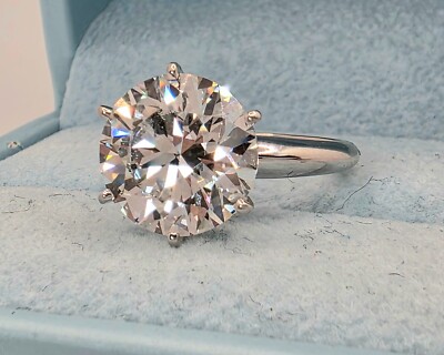 3.00 Ct D VS1 Round Solitaire Platinum Lab Grown Diamond Ring IGI Certified
