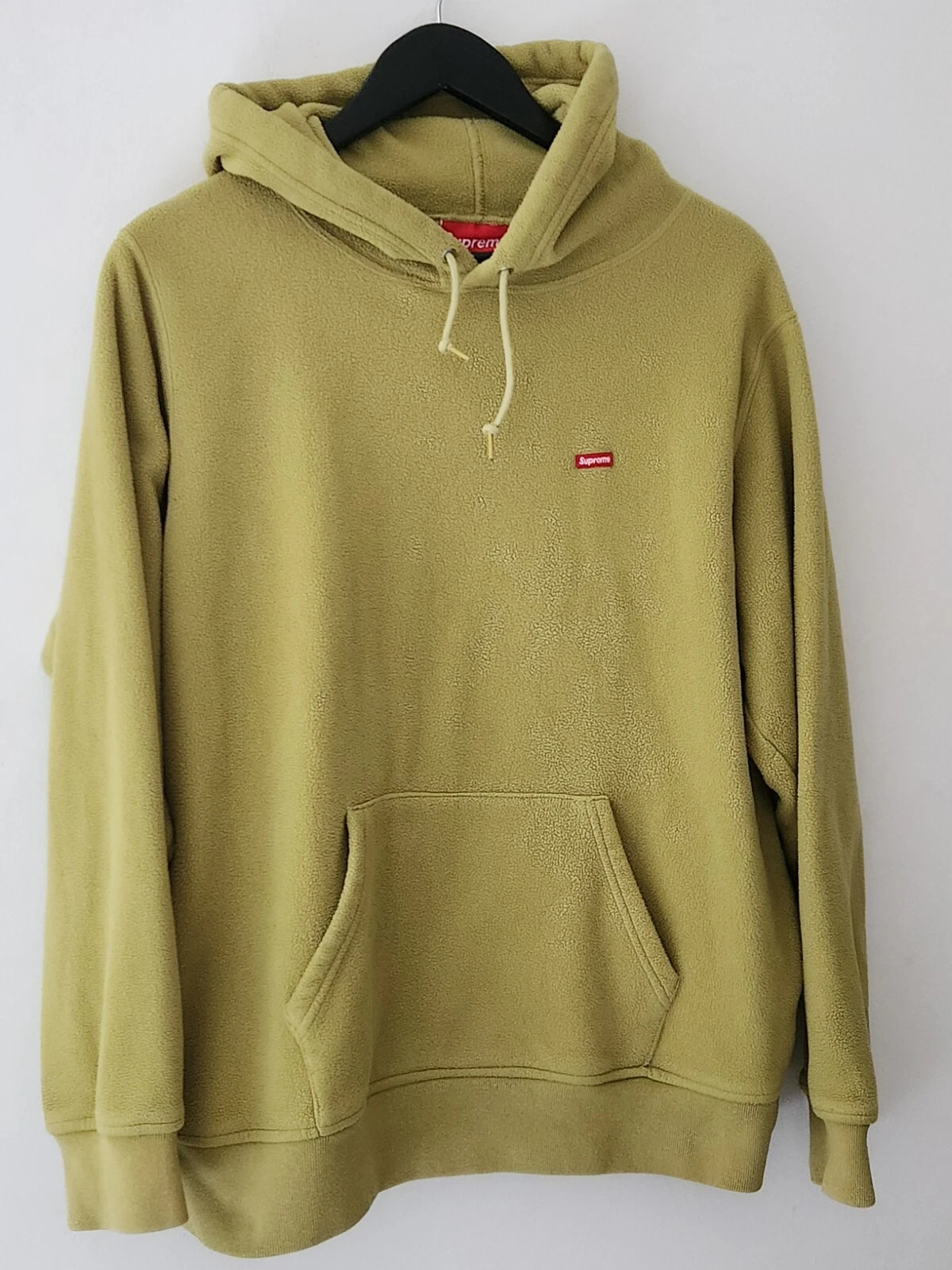 Sweat à capuche FW17 Supreme Polartec soufre petite boîte logo sweat à capuche polaire M