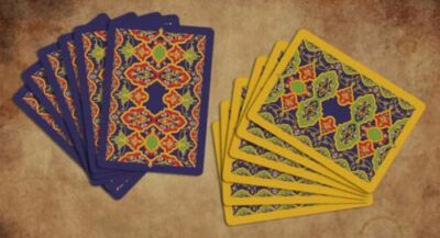 Bicycle Surena Navy and Gold Trim Back Playing Cards Persian