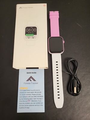   HuaWise Smart Watch Fitness Tracker P43 Pink/White  