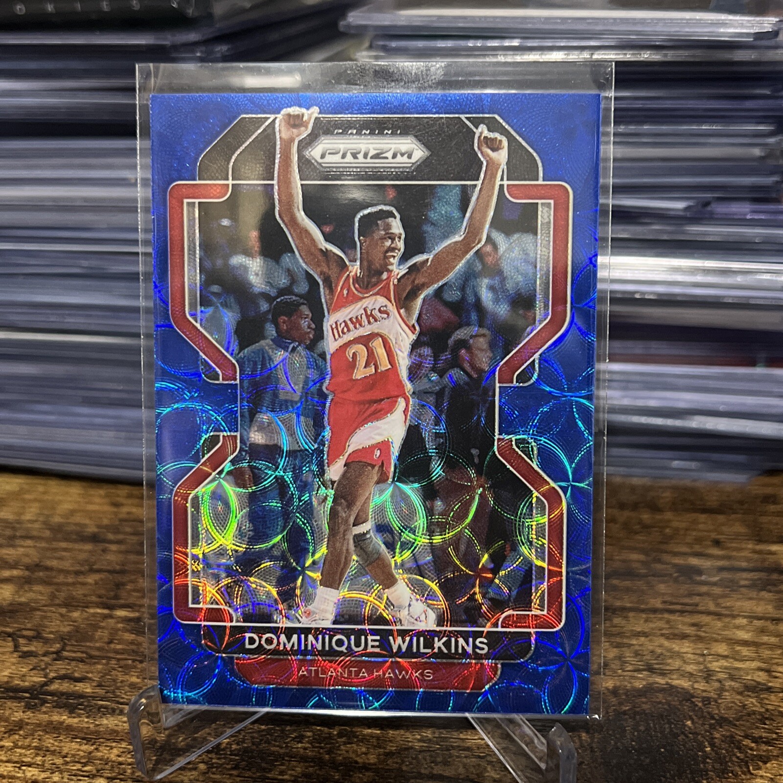 2021-22 Prizm Dominique Wilkins #252 Choice Blue Scope 07/39!