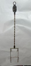 Early 20th Century Brass Toasting Folk W/ Pivoting End & Dog Handle Finial 58cm