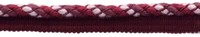 Dekorativer Geflochtener Kordelbesatz Mit Lippe VL01 Holly Red - 5 Yards