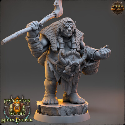 Oger Salty Boo Feggerer bewaffnet mit Axt - Daybreak Miniatures - Wargaming Troll