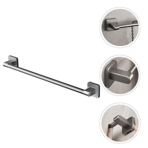Nail-Free Towel Hanger Drying Rack Bathroom Wall Holder No Drill - Picture 9 of 12