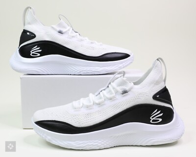 Under Armour Curry Flow 8 White Black Zen Flow Shoes Men's Size 13 (3023085-103)