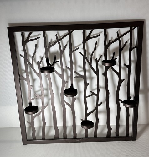 PartyLite Woodland Metal Wall Sconce Candle Holder P91241 Forest Branch 20”x20”