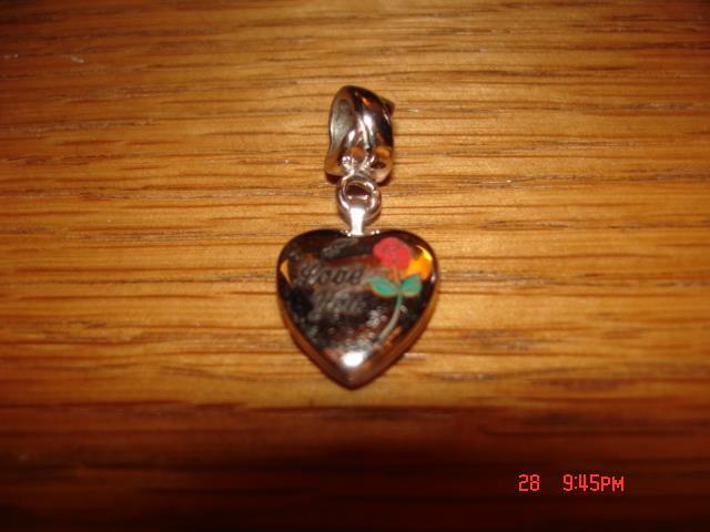 KAY JEWELERS CHARMED MEMORIES I LOVE YOU ROSE HEART LOCKET CHARM