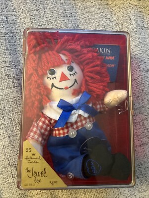 RAGGEDY ANDY Doll 8'' Cloth Doll 80th Birthday Applause Dakin Collection In Box