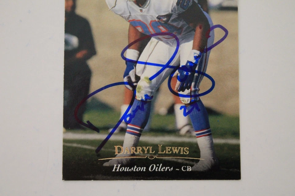 Darryl Lewis #136 Houston Oilers Arizona Signed 1995 Upper Deck Autograph 15A - Image 2 of 3
