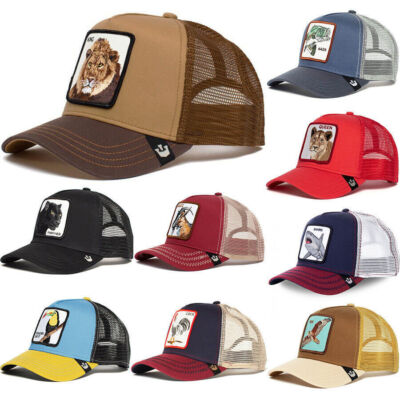 Tier Cartoon Snapback Baumwolle Baseball Cap Männer Frauen Hip Hop Mesh Trucker