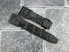 New IWC 22mm Black GATOR Grain Leather Strap Watch Band for IWC BIG PILOT XP