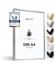 ® Cornice per foto A4 21x30 cm Alluminio Metallo Argento Cornici per certificati