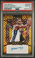 Panini Select 2023-24 Gold Prizm Keegan Murray Auto /10 PSA 10 #SS-MUR Kings