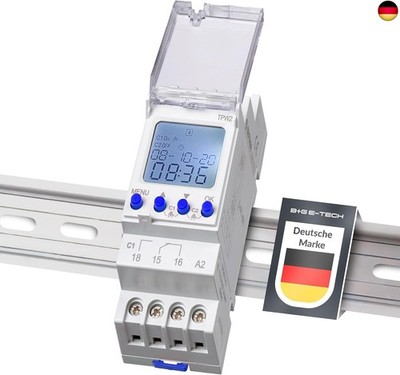 Digital 2 Channel Timer [TPW2] for DIN Rail for Installation in Control Cabinet