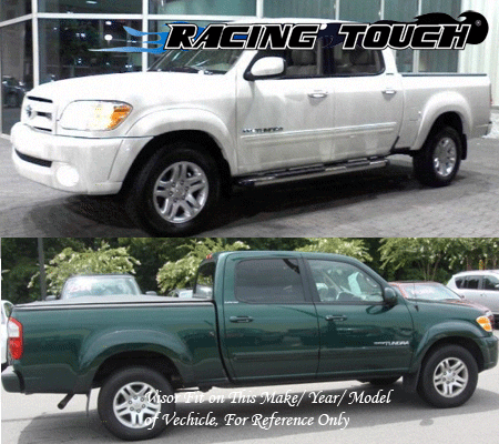 Window Visors Rain Guard 4pc Deflector For Toyota Tundra 04-06 Double Cab Only - Picture 7 of 7