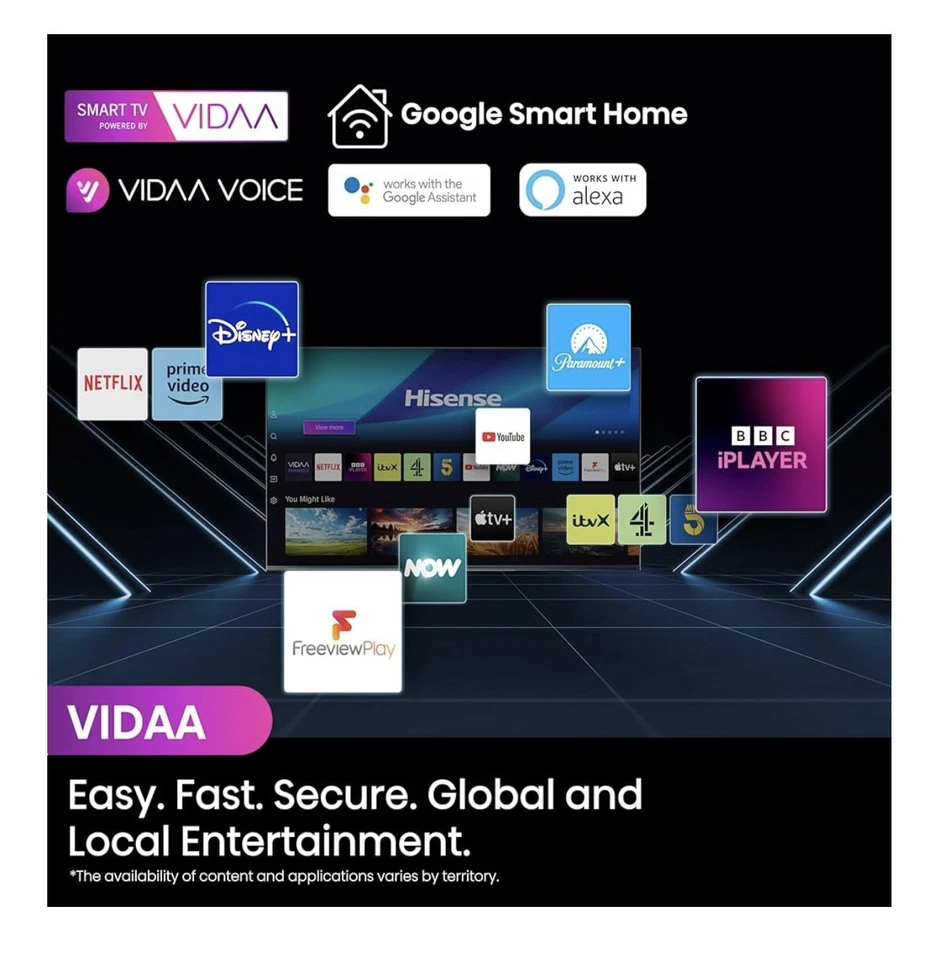 Hisense 32A4NTUK Smart LED TV HD Ready, 32" Vidaa Smart - Image 4 of 4