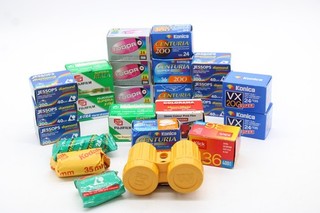 F x 23 Sealed Expired Camera Films Including Konica Kodak Fujifilm Etc