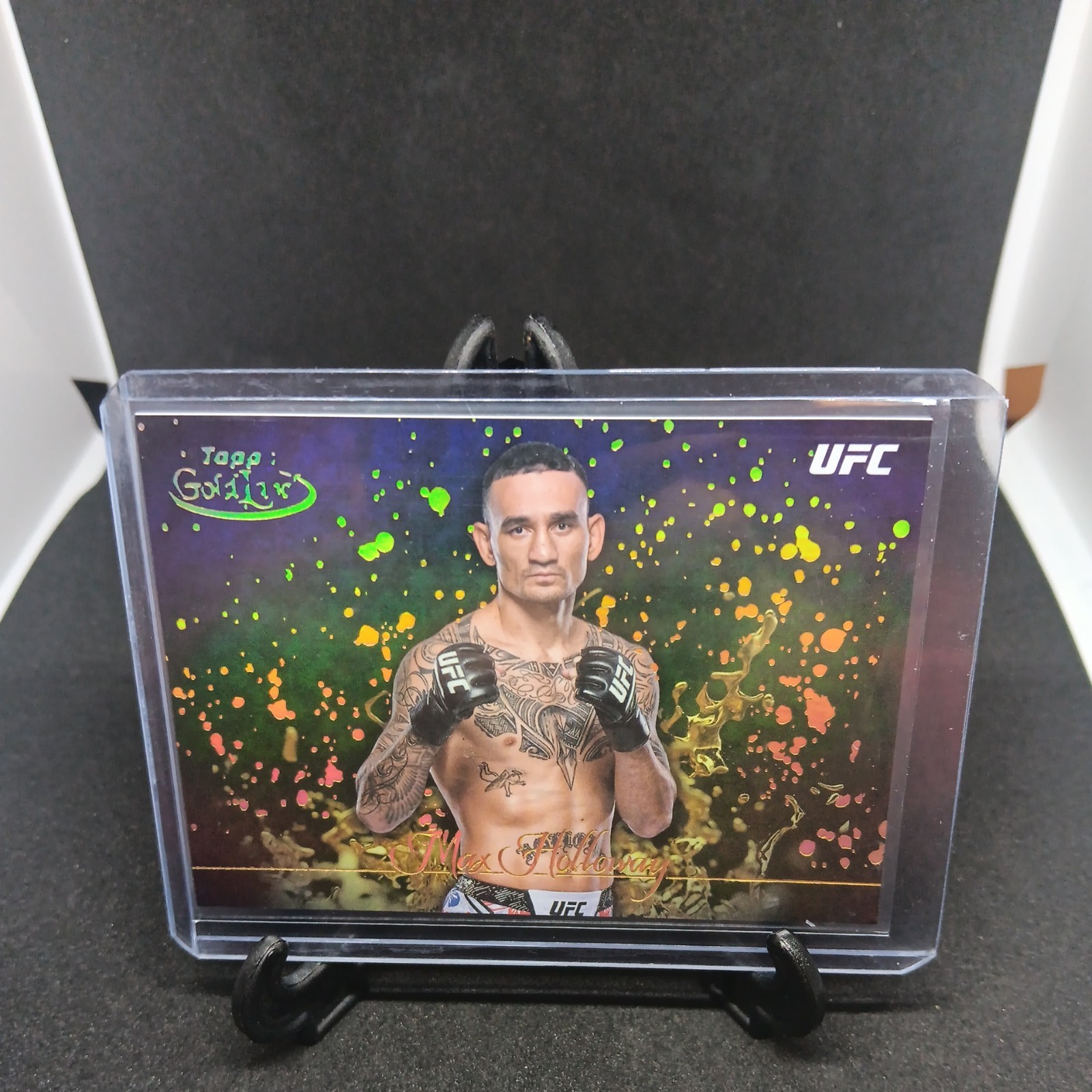 2024 Topps Gold Label UFC Max Holloway Gold Splatter Case Hit #GSP-5