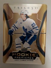2023-24 Trilogy MATTHEW KNIES GOLD /49 Plexi-Glass Rookie Premiere RP-27 Leafs 