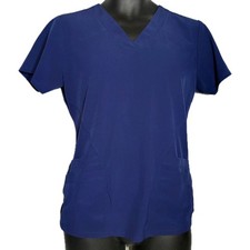 Barco One Scrub Top Navy Blue Women's Size Medium