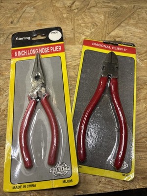 STERLING Diagonal Pliers 6 Inch  & 6 Inch Long Nose Pliers Set