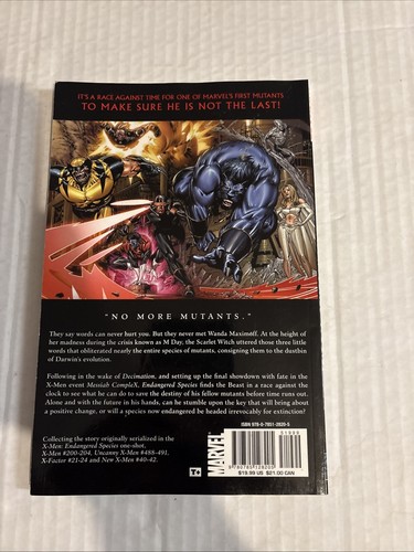 Marvel X-MEN ESPECIES EN PELIGRO DE EXTINCIÓN 2ª Printind Mike Carey Mark Bagley 2010 - Imagen 2 de 4