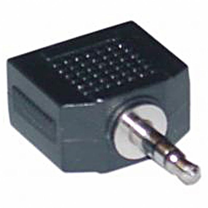 QTX 3.5mm Stereo Jack Plug To 2x 3.5mm Stereo Jack Sockets Splitter Adapter