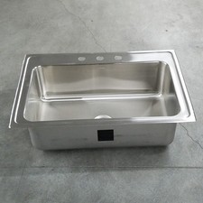 Elkay DLRS3322103 Single Bowl Sink, Top Mount, 3 Hole, Stainless Steel - NEW