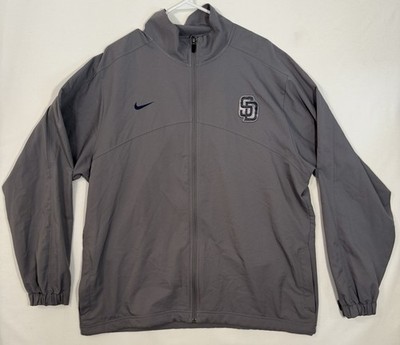 Nike San Diego Padres MLB Full-Zip Jacket Gray Men s XL Lightweight Performance