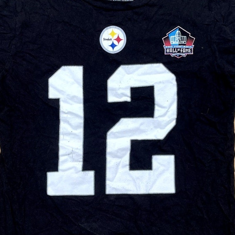 ALTRA T Shirt NFL Pittsburgh Steelers Terry Bradshaw #12 Taglia S Nero Oro
