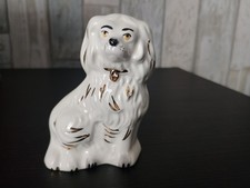 Vintage Beswick Staffordshire Spaniel Dogs: 1950s Hand-Painted Ceramic Ornament