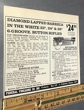 1970  Ad  Barreled  Mauser Actions & Lapped Barrels Federal Firearms Co. #5228